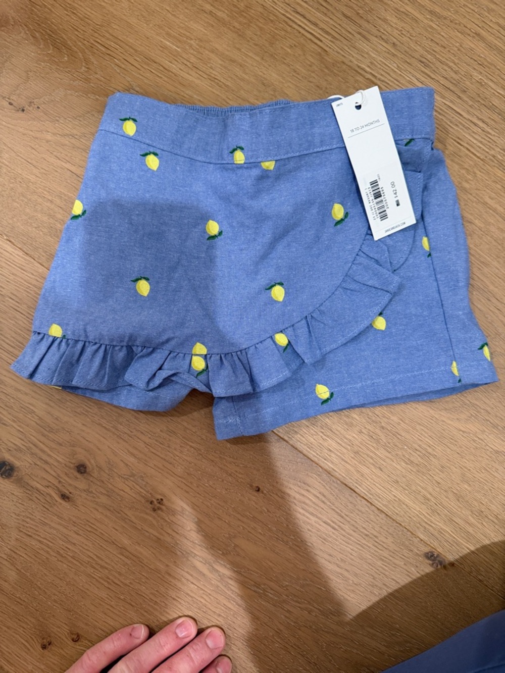 Janie and Jack Blue Skort with Yellow Lemon Print